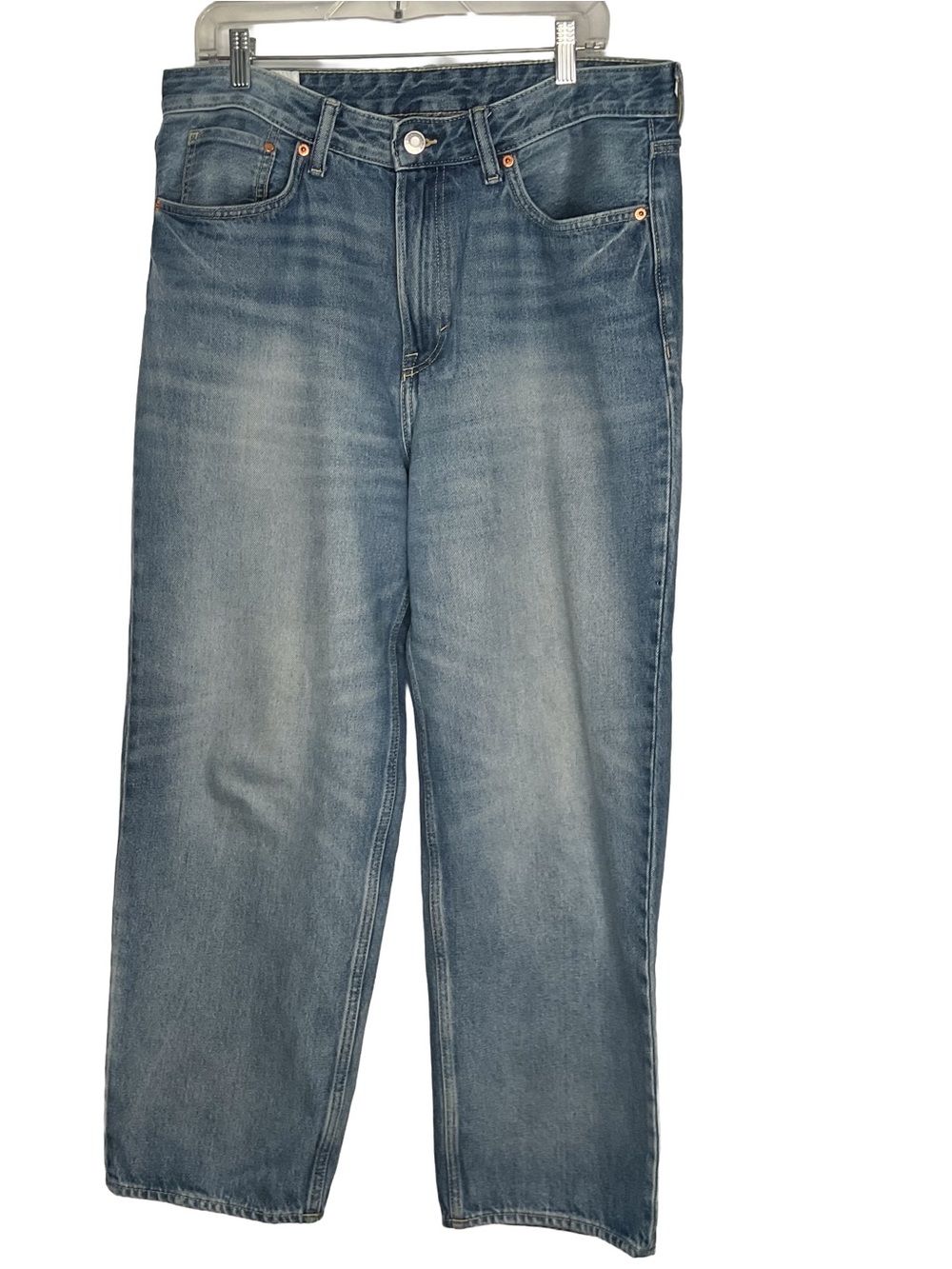 H&M Light Blue Wide-Leg Jeans - Faded Denim